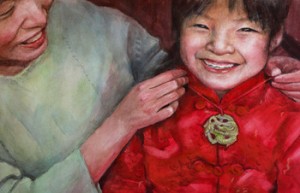 A Gift spread Chinese New Year picture book, A Gift
