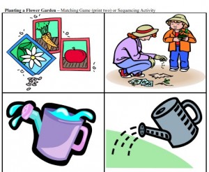 Planting a Flower Garden Sequencing Activity Free printable planing a flower garden sequencing activity