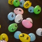 Using Plastic Easter Eggs to Match Upper Case and Lower Case Letters Easter egg letter match
