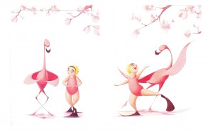 Flora and the Flamingo illustration Illustration from Flora and the Flamingo